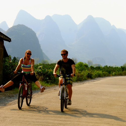 Fietsen in de omgeving van Yangshuo